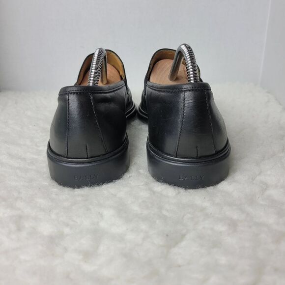 Bally Century Mens Shoes Size 7 E Goma Sole Black Leather Penny Loafers main image 10